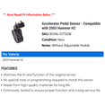 thumbnail image 2 of Accelerator Pedal Sensor - Compatible with 2003 Hummer H2 - Dorman, 2 of 2