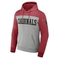 thumbnail image 2 of Men's NFL x Darius Rucker Collection by Fanatics Heather Gray Arizona Cardinals Color Blocked Pullover Hoodie, 2 of 3