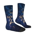 thumbnail image 3 of Uemuo Beautiful New Year 2024 Pattern Women's Crew Socks, Soft Durable Breathable Moisture-Wicking with Odor Control Cotton socks, 3 of 9