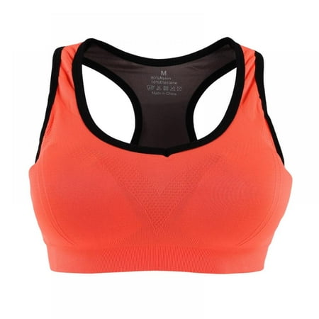 

Xmarks Women s Sports Bra Racerback Padded Bra Wirefree Push-up Yoga Bra with Removable Cups Cut Out Back Fitness Running Bra