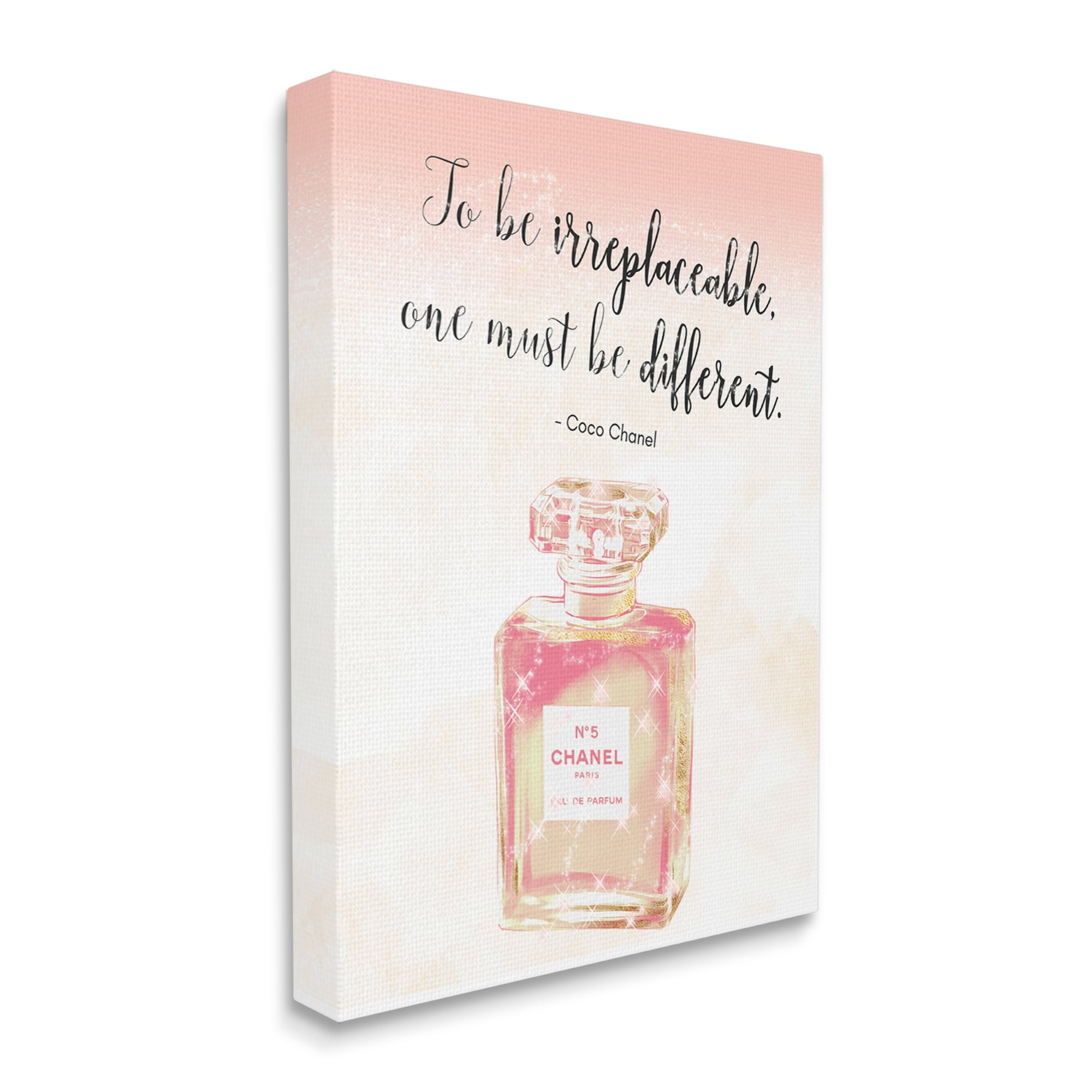 Stupell Industries Being Different Fashion Designer Quote Shimmer Pink Perfume Canvas Wall Art, 36 x 48, Design by Ziwei Li