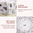 thumbnail image 5 of Christmas Flannel Sheets Queen, 100% Cotton Printed Bed Sheet Set, Soft Brushed Flannel, 16 Inches Deep Pocket Winter Warm Sheets 4 Piece (Red Christmas Reindeer, KING), 5 of 8