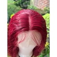 thumbnail image 4 of Michelle Young Long Burgundy Synthetic Wig Lace Front Wigs With Pre Plucked Baby Hair  24 Inch Long, 4 of 8