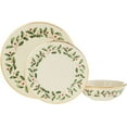 thumbnail image 2 of Lenox Holiday 12-Piece Plate & Bowl Set, 14.90 LB, Red & Green, 2 of 7