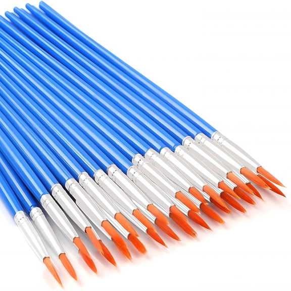 CCOCC 30 Pcs Round Paint Brushes, Small Brush Bulk for Miniature Detail Painting small paint brushes for crafts