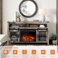 thumbnail image 3 of WAMPAT 23" Electric Fireplace Insert with Remote Control, Recessed & Wall Mounted Fireplace Heater, Adjustable Flame Brightness & Timer, Overheating Protection, 1400W, 3 of 8