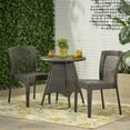 thumbnail image 5 of GDF Studio Holmes Outdoor Wicker 3 Piece Bistro Set, Multibrown, 5 of 13