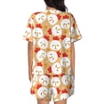 thumbnail image 6 of Fotbe Cartoon Chicken Print Pajama Set for Women 2 Piece Loungewear Short Sleeve Tops and Shorts Set Soft Sleepwear-X-Large, 6 of 7