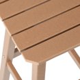 thumbnail image 5 of Costaelm Paradise 29" Outdoor Patio HDPE Square Backless Bar Stool, Teak, 5 of 8