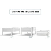Better Homes & Gardens Tristan Kids Convertible Triple Bunk Bed, Twin Over Twin Over Twin, White