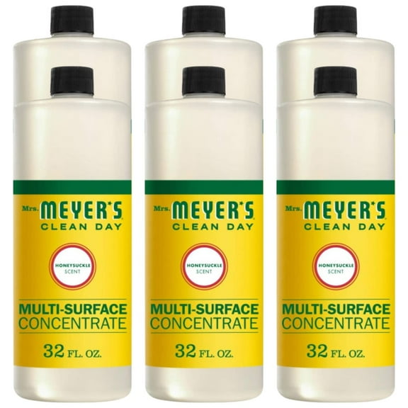 Multi-Surface Cleaner , Cleaning Solution for Countertops, Floors, Walls and More, Honey Suckle Scented, Plant-Powered Ingredients, 32 Fl OZ Per Bottle, 6 Bottles