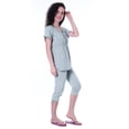 thumbnail image 3 of Moomaya Womens Nightwear Set Capri Cotton Sleepwear 2 Pcs Nightdresses, 3 of 6