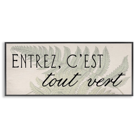 Stupell Industries Farmhouse French It's All Green Black Framed Giclee Art, 24 x 10, by Lil' Rue