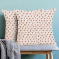 thumbnail image 2 of Coral Polka Dots Pillow Covers 18x18 Inch Pack of 2 Boho Coral Cream Summer Throw Pillow for Couch Brush Strokes Outdoor Pillowscase Square Pillow Case Cushion for Bedroom Home Sofa Decoration, 2 of 6