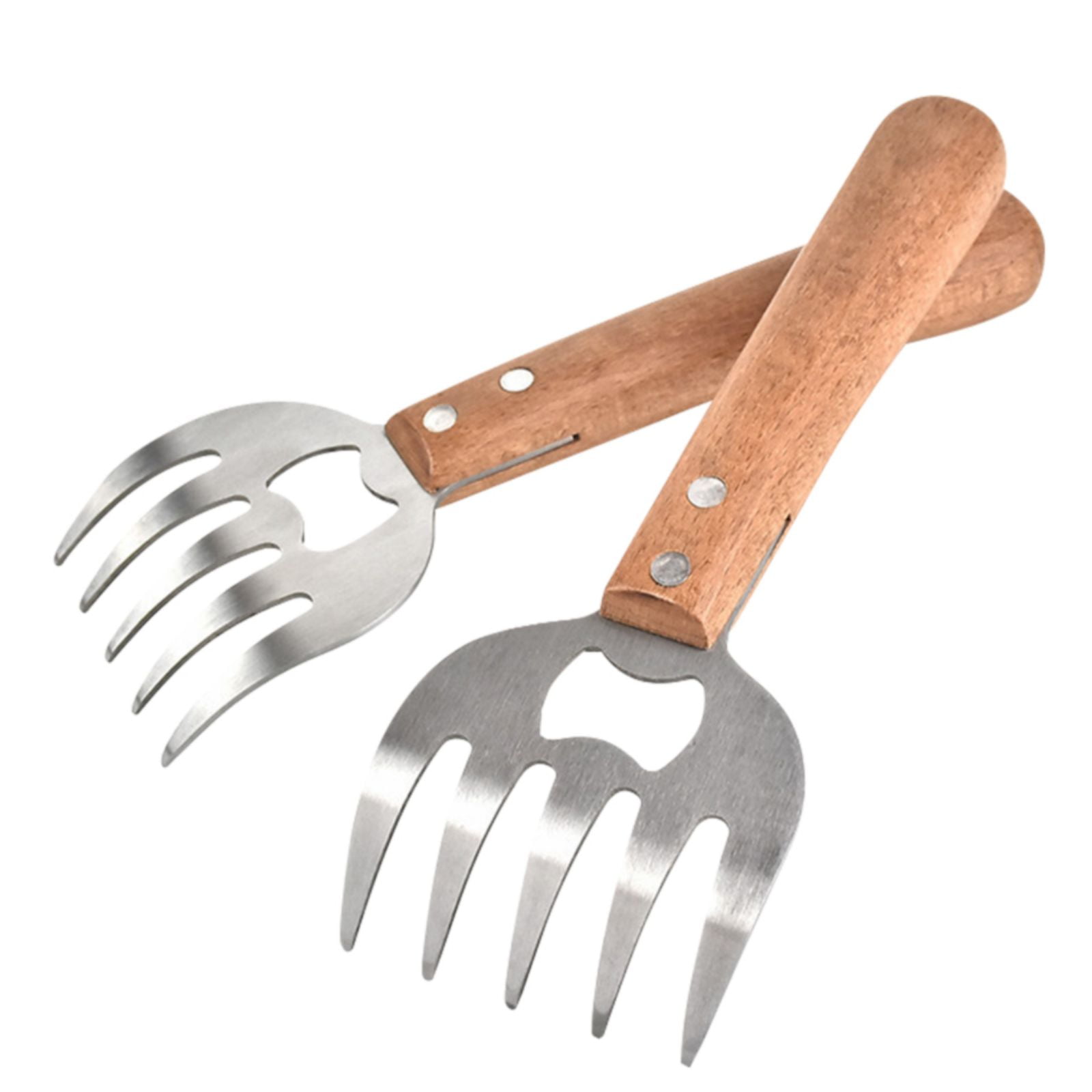 LEVINCHY Meat Claws Shredders Claws 2-Piece Set Meat Forks Meat Shredding  Claws BBQ Grill Tools, Blade with Bottle Opener and Cutter, Large Wooden  Handle - Yahoo Shopping