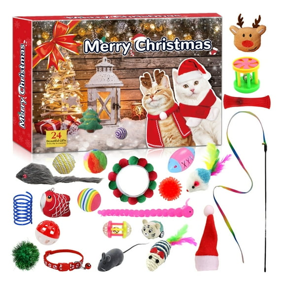 putnchl Pet Cat Christmas Hand-torn Gift Box Surprise Creative Christmas Toy
