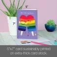 thumbnail image 4 of Tree-Free Greetings Just Because Greeting Card 2 Pack, 5x7, Rainbow Popsicles (GT60189), 4 of 6