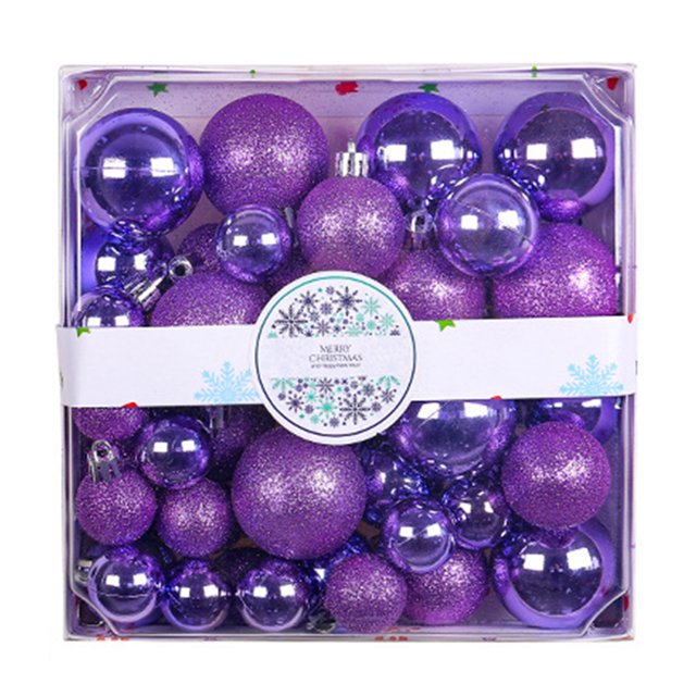 CSChome Christmas Ball Set 44Pcs Unbreakable Colorful Christmas Ball Pendant Set for Festive Party Decoration