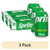 (3 pack) Sprite Lemon-Lime Caffeine Free Soda Pop Cans, 12 fl oz, 18 Pack