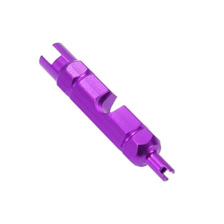 Purple Bicycle Valve Core Removal Tool Tire Valve Repair Tool for American Type and French Type Valve