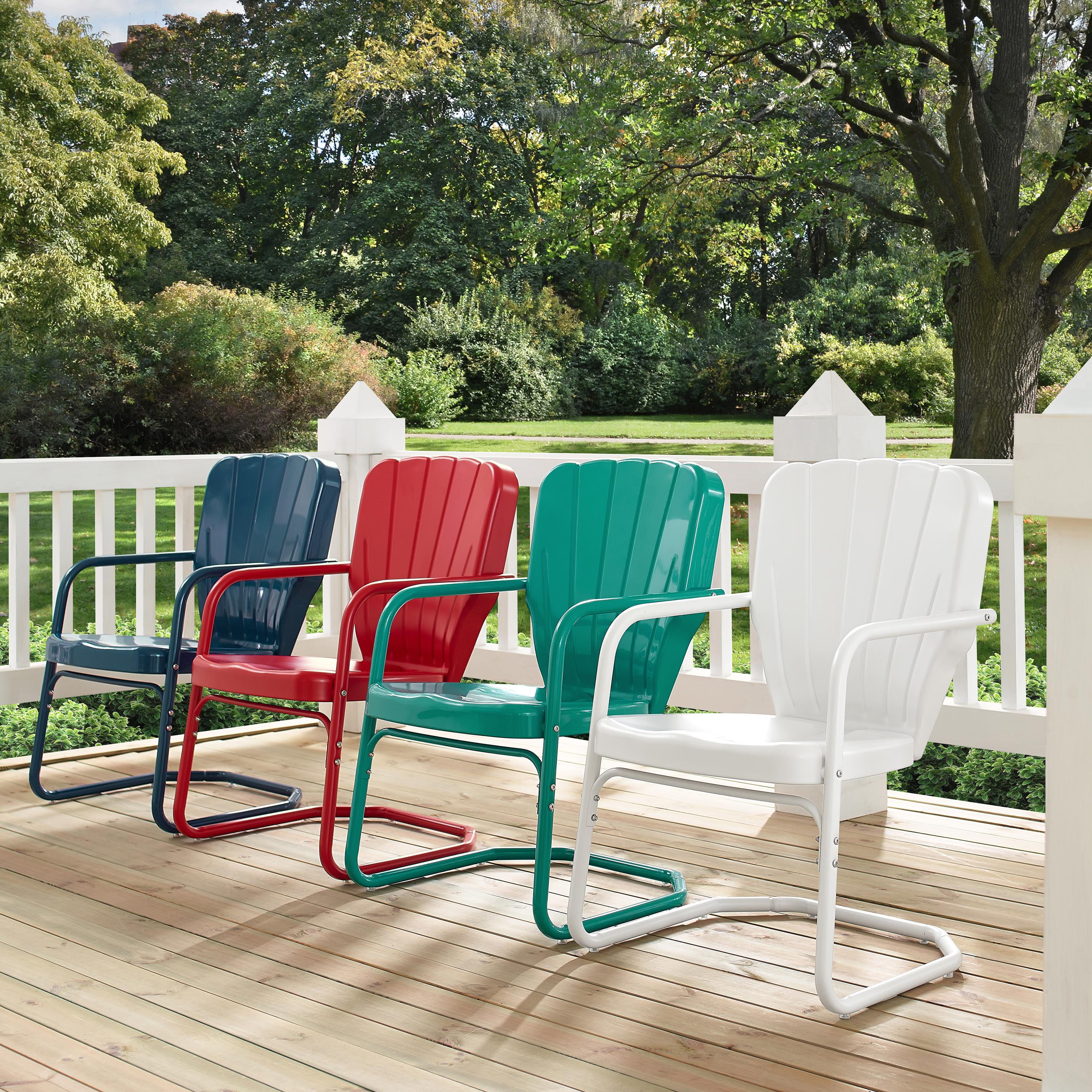 Ridgeland Metal Chair Set Of 2 White Gloss