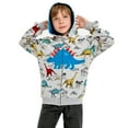 thumbnail image 2 of FEDPOP Toddler Boys Hoodies Dinosaur Zipper Hooded Sweatshirt Jacket 2T, 2 of 7