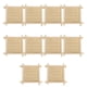 thumbnail image 1 of Bamboo Coasters Set of 10 Pieces for Kitchen Use Khaki Square Pads Protect Tableware 3.5 x, 1 of 2
