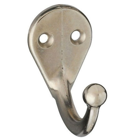 

National Hardware N199-182 Single Clothes Hook Bright Brass 2-Pack