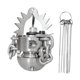 thumbnail image 2 of Boquilla giratoria para chorro de alcantarillado, limpieza de raíces, grasa y lodo, acero con cadenas de eslabones 0375 40L por minuto, 2 of 9