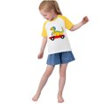 thumbnail image 3 of RXIRUCGD 2025 Vêtements d'Été pour Enfants Tout-Petits Garçons Filles Mode Mignon Col Rond Imprimé Manches Courtes Haut, 3 of 6