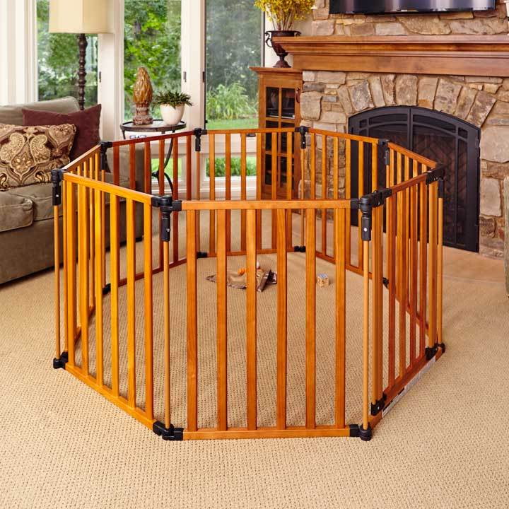 3 in 1 Wood Baby Gate Panel Extensions Kit Safety Barrier Child