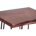 thumbnail image 4 of AmeriHome  Acacia Live Edge End Table with Hair Pin Legs, Brown & White, 4 of 5