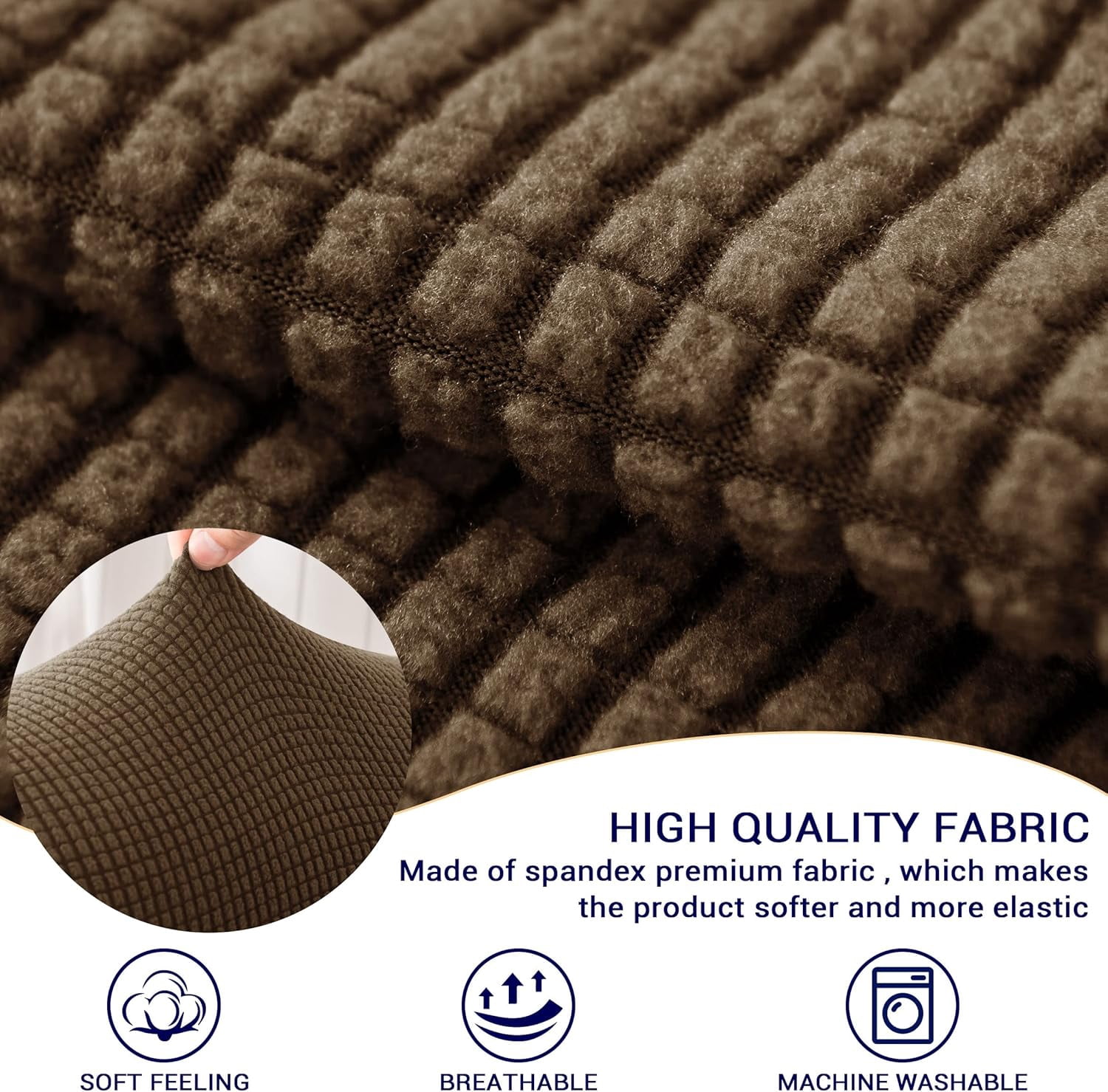 Stretch Armrest Spandex Arm Covers for Chairs Couch Armchair Slipcovers for Recliner Sofa with Twist Pins 2pcs