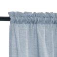 thumbnail image 3 of Curtainking Kitchen Curtains 36 inch Length Blue Linen Textured Short Window Curtains Semi Sheer Cafe Curtains Farmhouse Small Window Treatment Bathroom Rod Pocket Tier Curtains Set of 2 Panels, 3 of 6