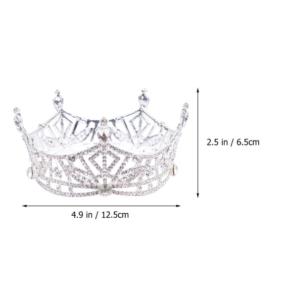Clispeed Alloy Wedding Bridal Headdress Round Decorative for Bride 1 Piece