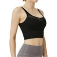 thumbnail image 1 of Bigersell Yoga Sports Bra Women's Underwear Thin No Sponge Breathable Push-up Anti-sagging No Underwire Bra Female Womens Bra Women Synthetic Full-Figure Bra Style 630, Black S, 1 of 5