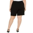 thumbnail image 2 of Alfani Plus Size Wide Waistband Shorts Deep Black 18W, 2 of 3