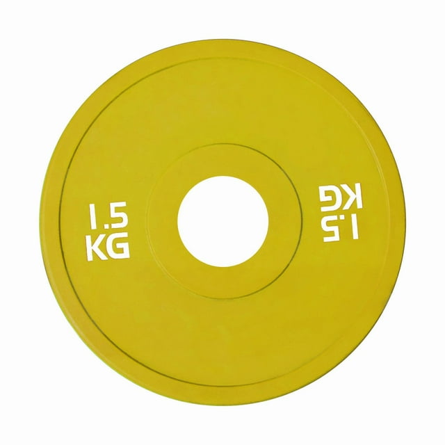 Discos de pesas rompibles, discos de barra, fáciles de transportar, pesas de entrenamiento compactas, Amarillo 15 kg
