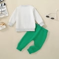 thumbnail image 4 of mgoYE Baby Girl Clothes 3 Months Baby Boy Girl St Patrick's Day Outfit Fuzzy Clover Embroidery Long Sleeve Sweatshirt Drawstring Joggers 2Pcs Clothes(Green,18-24 Months), 4 of 8