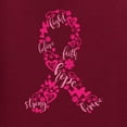 thumbnail image 2 of Wild Bobby, Breast Cancer Ribbon Love Hope Faith, Breast Cancer Awareness, Front and Back Women Graphic Tees, Maroon, XX-Large, 2 of 4