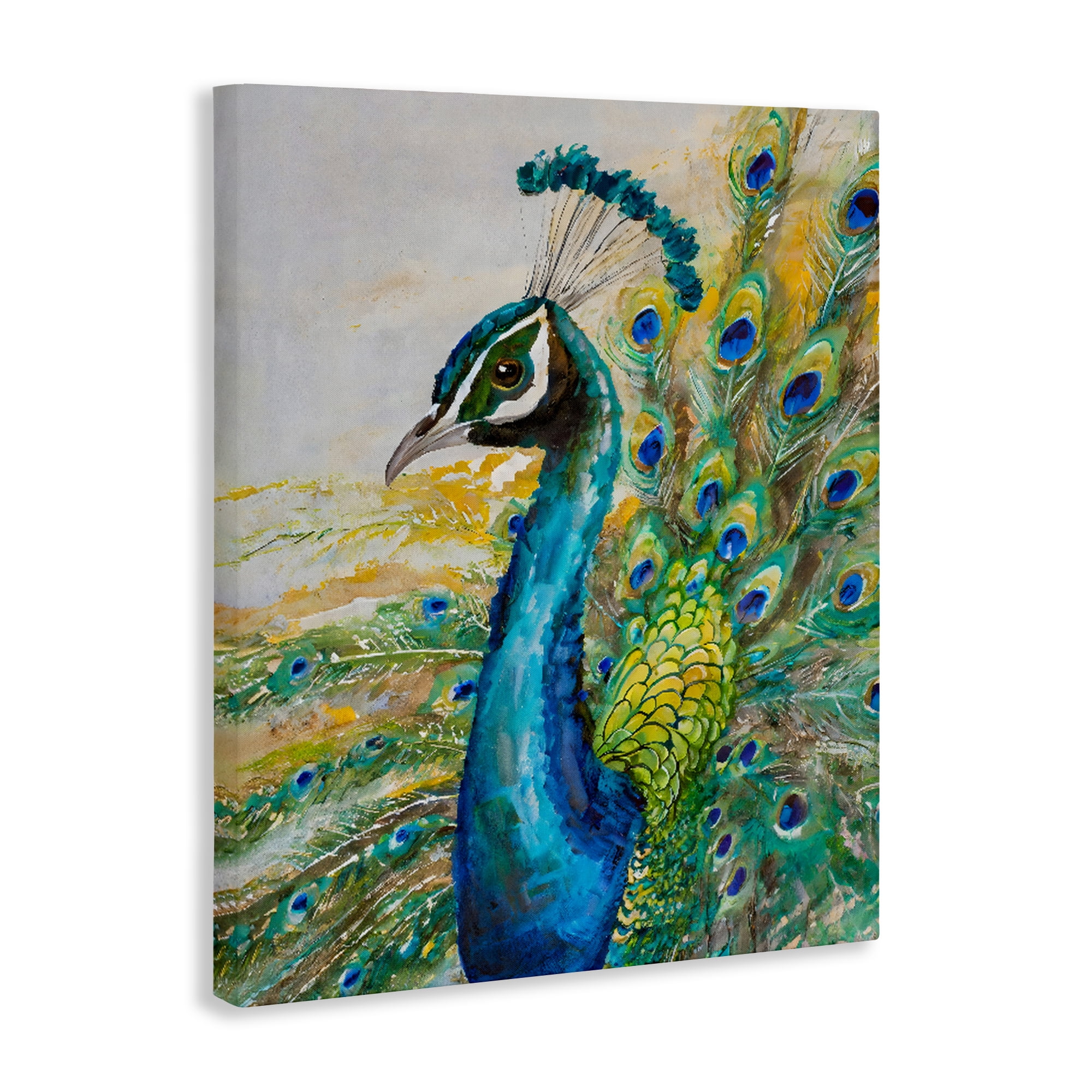 Stupell Industries Regal Blue Peacock Feathers Canvas Wall Art, design by Creative Studio