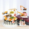 thumbnail image 2 of 7 Sets Supplies Birthday Mini Cupcake Topper Crane Construction Cake Topper Road Sign, 2 of 8