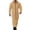 #02-Khaki, variant on Men Hooded Long Sleeve Jumpsuit Full Zip Coverall with Multi Pockets for Workwear