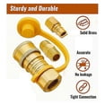 thumbnail image 2 of 3/8 Inch Natural Gas Quick Connect Fittings, 100% Solid Brass LP Gas Propane Hose Quick Disconnect K, 2 of 5