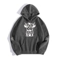thumbnail image 2 of WEAIXIMIUNG Sweat à Capuche Zippé pour Femmes Mignon Manches Longues Adulte Imprimé Graphique Vache Pull Chandails en Molleton à Cordon, 2 of 4