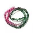thumbnail image 3 of U8MO 10x Triangle Segmented Multi-color Transparent Glass Bead Strands 4.5x4mm 13.27"-Green, 3 of 4