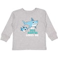 thumbnail image 3 of Inktastic My Big Sister Loves Me with Cute Sharks Boys or Girls Long Sleeve Toddler T-Shirt, 3 of 5