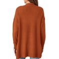 thumbnail image 5 of Suéter PRETTYGARDEN Cardigan Largo Abierto Cómodo Naranja Talla L, 5 of 5