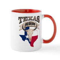 CafePress - Bull Skull Born Texas - 11 oz Ceramic Mug - Novelty Coffee Tea Cup