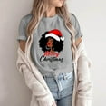 thumbnail image 2 of Camisas Navideñas Para Mujer Casual Cuello Redondo Manga Corta Árbol de Navidad Impreso Top Odeerbi ODB205674, 2 of 6